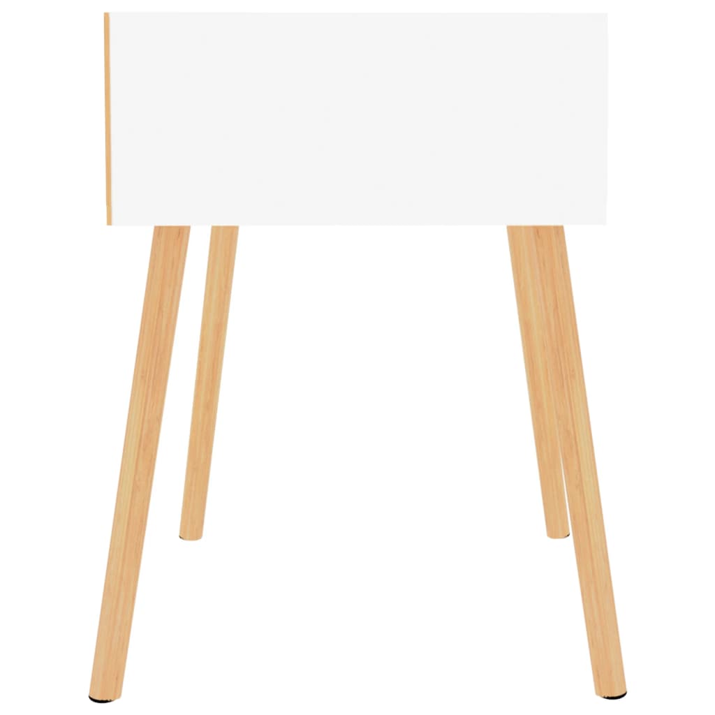 Mesitas Noche 2 Uds Madera Ingeniería Blanco Brillo 40x40x56 Cm_2