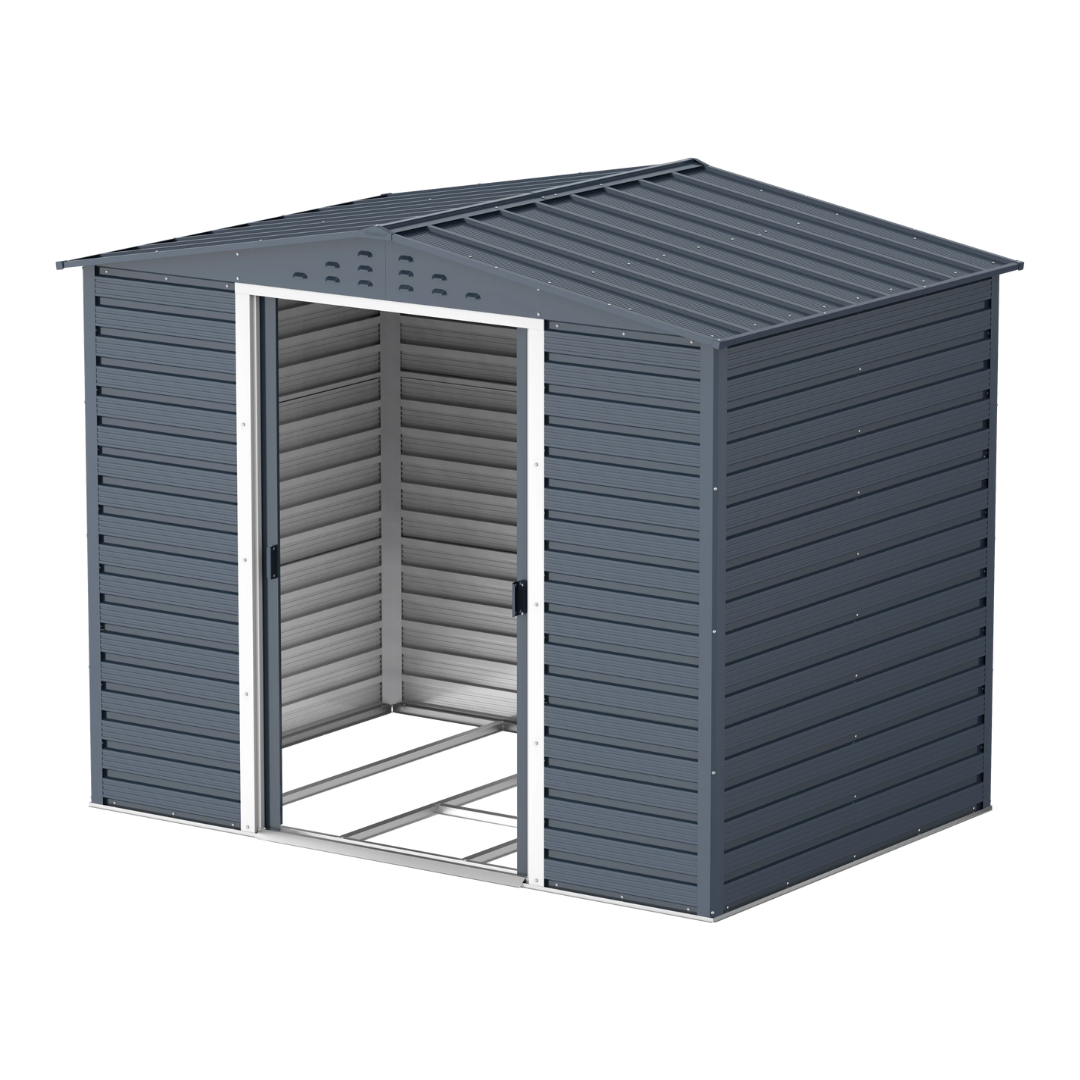 Casetas de jardín Duramax Alpine 8x6 - 261,7x183x209 cm y 4,37 M² - Gris Antracita_0