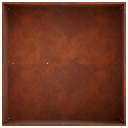 Macetero De Jardín Oxidado 40 X 40 X 30 Cm Acero Oxidado_4