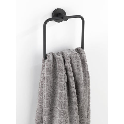 Toallero aro de acero inoxidable Bosio, negro mate Wenko