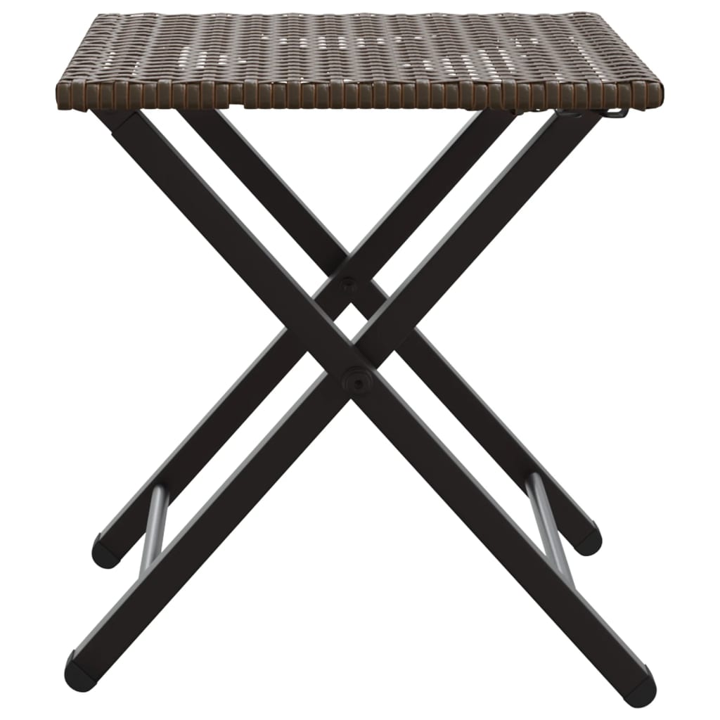 Juego De Comedor De Jardín Plegable 5 Piezas Ratán Pe Marrón / Vetonek_3