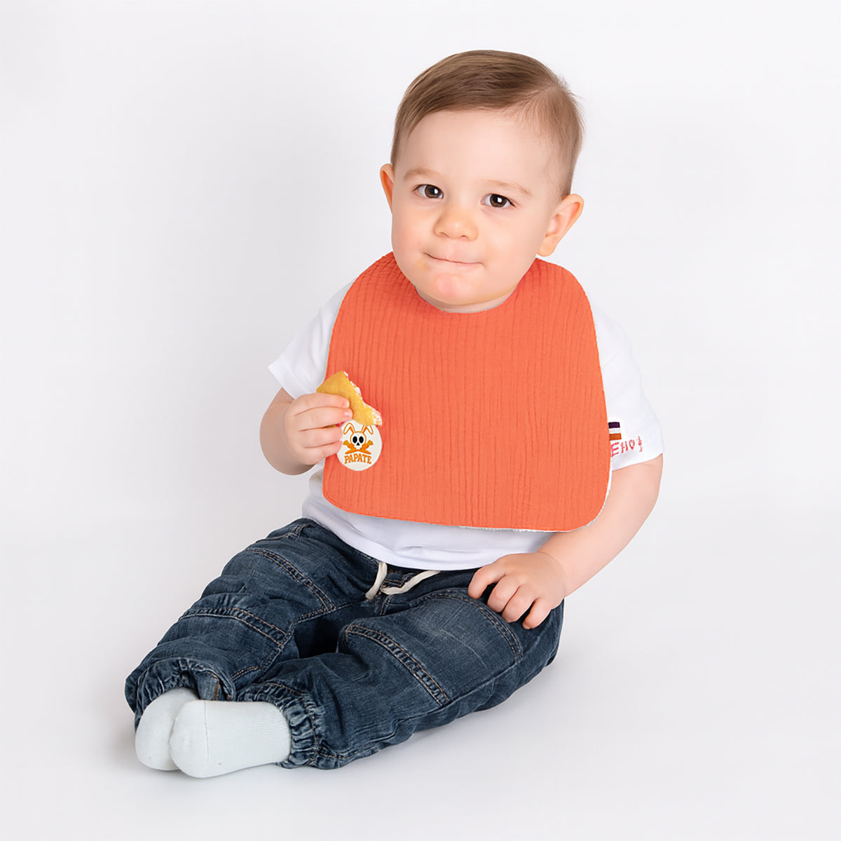 Babero De Algodón Orgánico Fresa