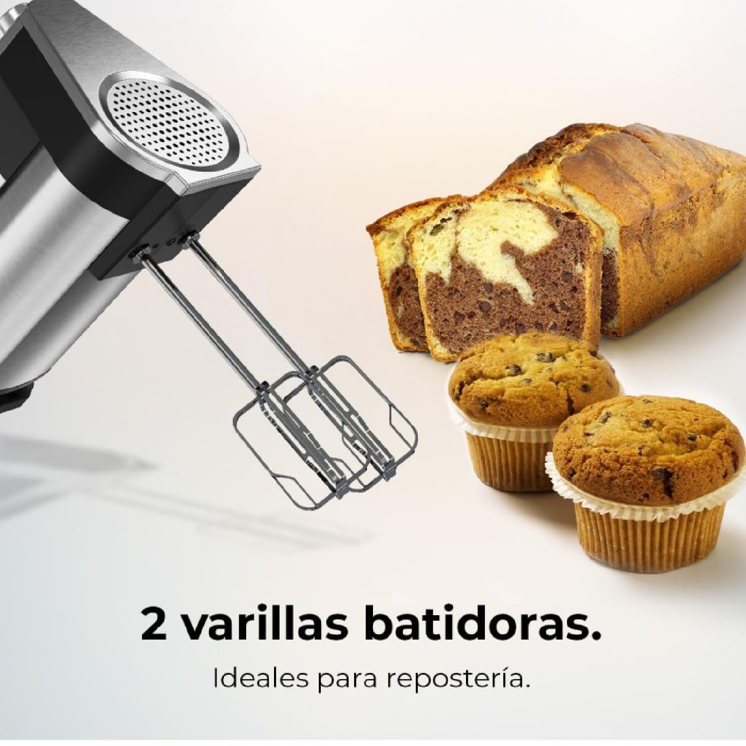 Cecotec Batidora De Varillas Powertwist 500 Full Steel. 500 W 5 Velocidades Más Función Turbo 3 Accesorios: Varilla De G_3