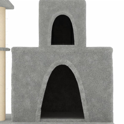 Vidaxl Rascador Para Gatos Con Postes De Sisal Gris Claro 83 Cm_5