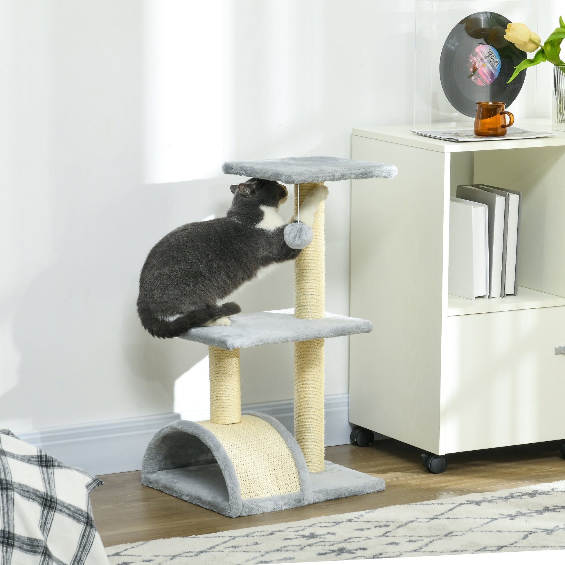 Pawhut Árbol Rascador Para Gatos Mediano_1