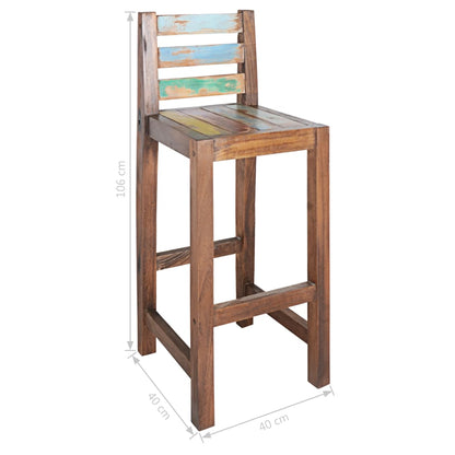 Taburetes De Cocina 2 Unidades Madera Maciza Reciclada_4