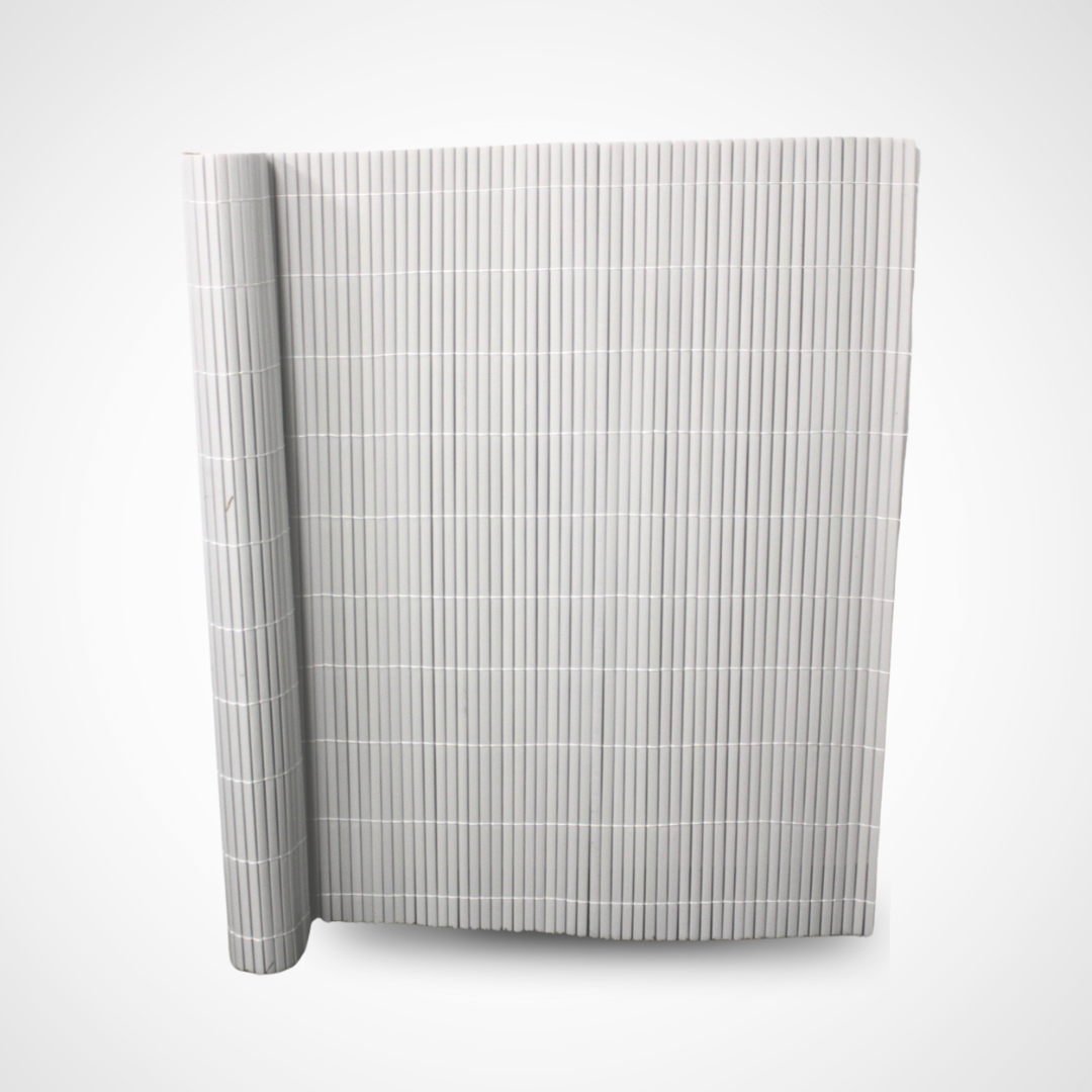 Cañizo Pvc Doble Cara| 1x3 M| Color Blanco| Lamas 11 Mm| Composición 100% Pvc| Bridas Sujeción Incluidas_1