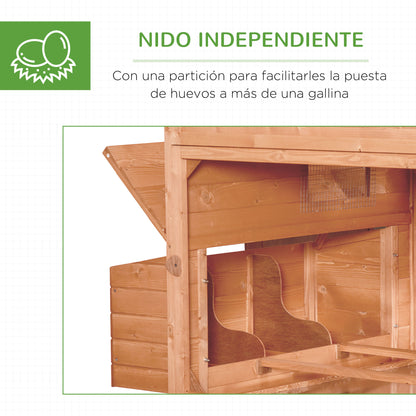 Pawhut Gallinero Exterior Madera Para 8-10 Gallinas Con 2 Nidos 347x160x150 Cm_5