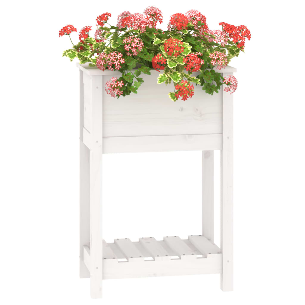 Jardinera De Madera Maciza De Pino Blanco 54x34,5x81 Cm_3