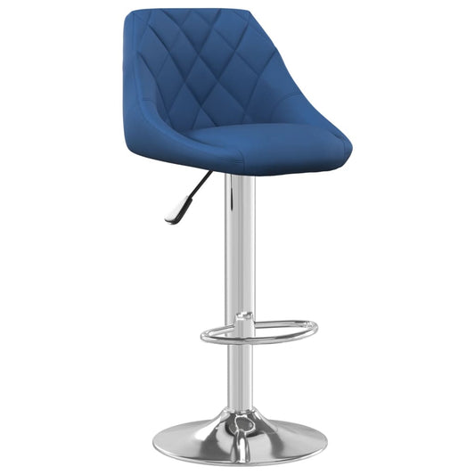 Taburete De Cocina De Terciopelo Azul_0