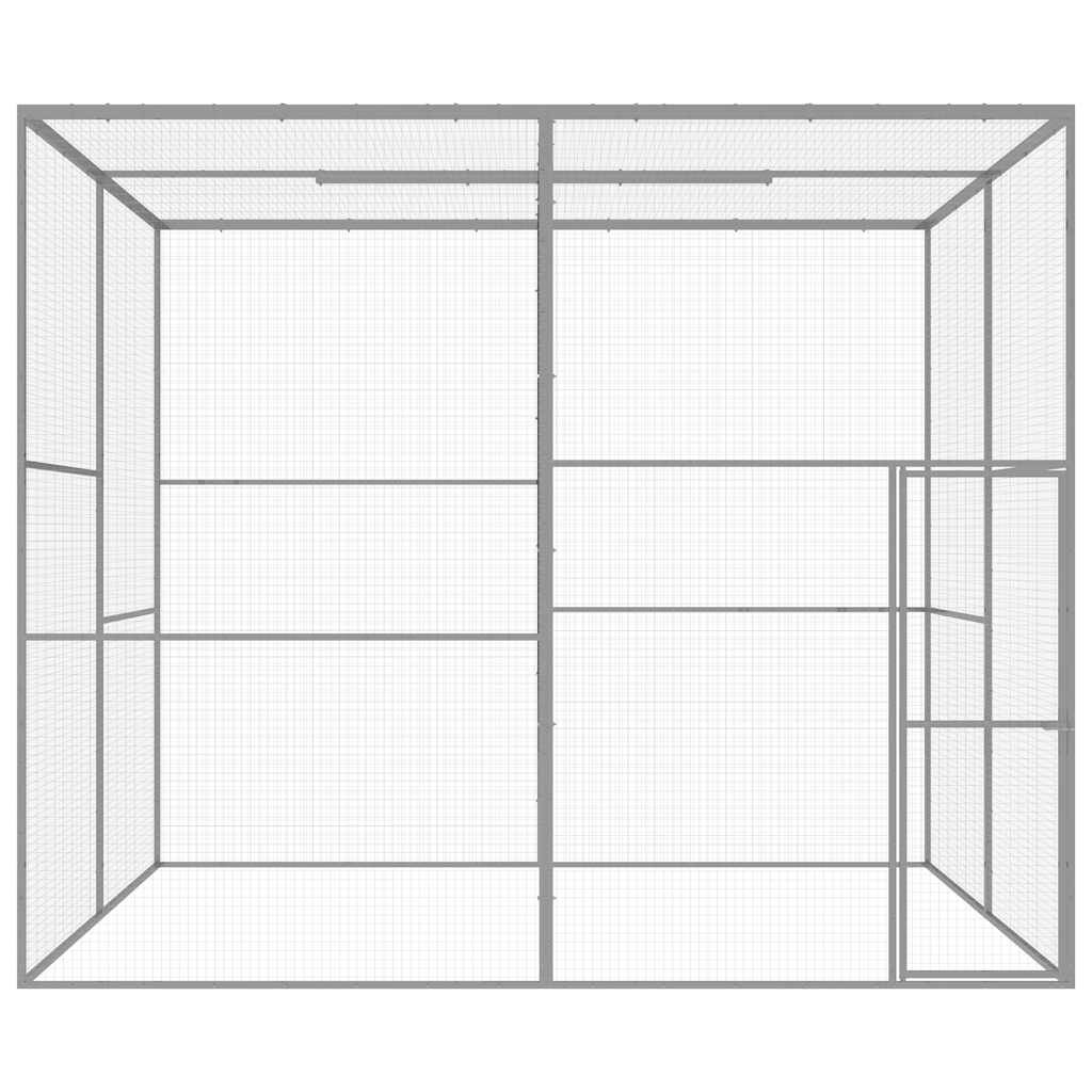 Vidaxl Jaula Para Gatos Acero Galvanizado 3x3x2,5 M_1