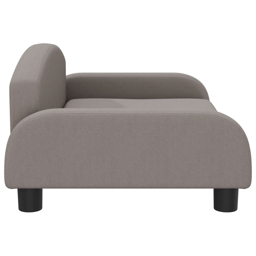 Cama Para Perros De Tela Gris Taupé 70x45x30 Cm / Vetonek_5
