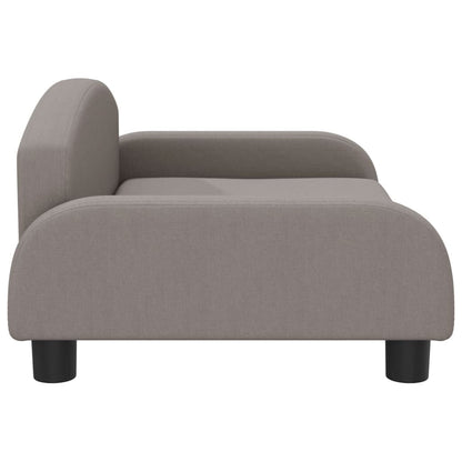 Cama Para Perros De Tela Gris Taupé 70x45x30 Cm / Vetonek_5