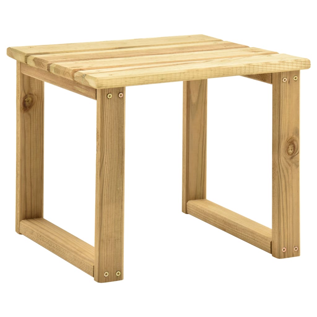 Tumbona De Jardín Con Mesa Y Cojín De Madera De Pino Impregnada_3