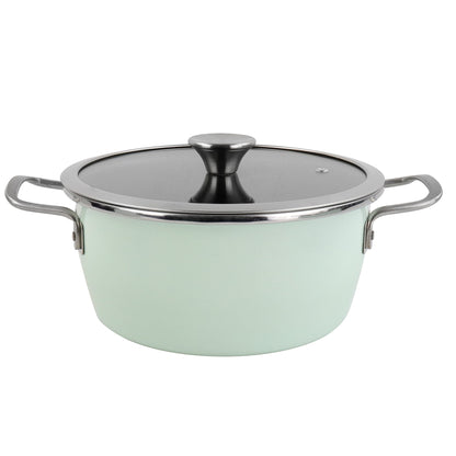 Cacerola nordic Verde Ø28cm Con Tapa De Vidrio_0