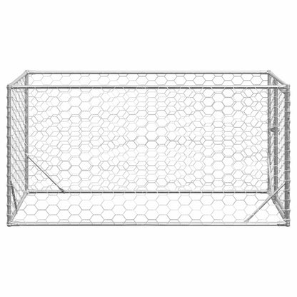 Caseta Para Perros De Exterior Con Puerta 2x1x1 M De Acero Galvanizado_3