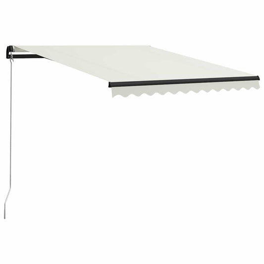 Toldo Retráctil Manual Con Led Crema 300x250 Cm_0