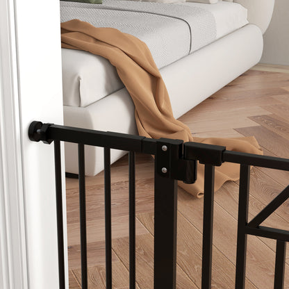 Pawhut Barrera De Seguridad Extensible Con Cierre Automático 74-100x76 Cm Negro_4