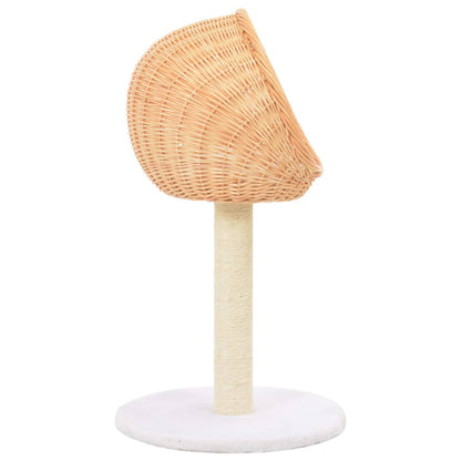 Vidaxl Rascador Para Gatos Con Poste De Sisal Madera Natural De Sauce_2