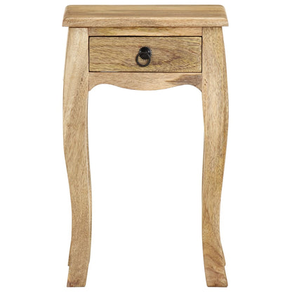 Mesita De Noche De Madera Maciza De Mango 28x28x46 Cm_0
