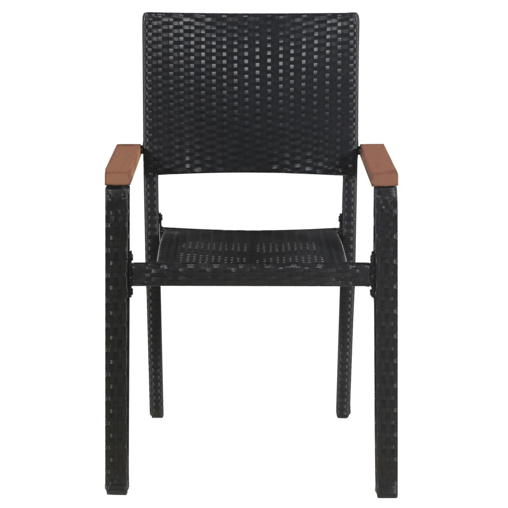 Vidaxl Juego De Comedor Para Jardín 3 Piezas Negro_4
