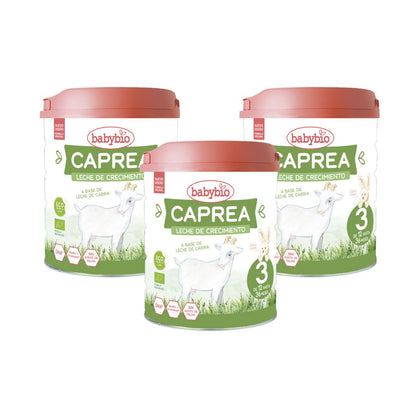 Pack 3 uds Leche cabra crecimiento Caprea 3 (12 meses a 3 años) Babybio 800 g