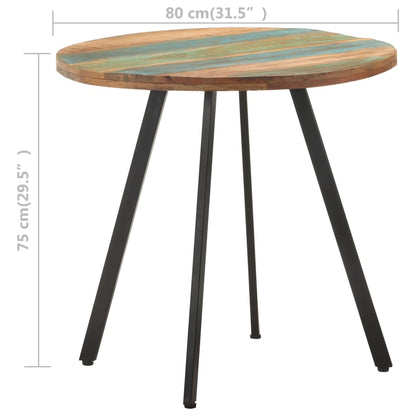 Mesa De Comedor De Madera Maciza Reciclada 80 Cm_2