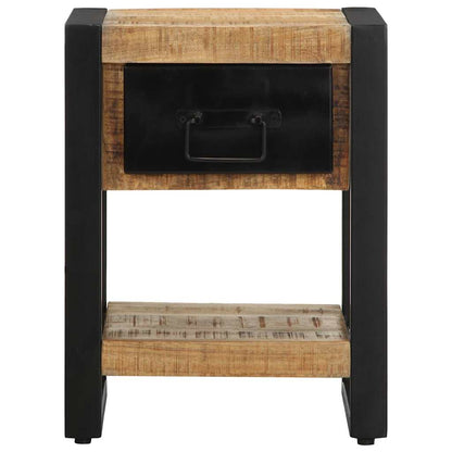 Mesita De Noche Madera Maciza De Mango 35x34x45 Cm_2