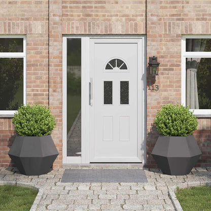 Jardinera 2 Uds. Negro 75 X 75 X 60 Cm Acero_1