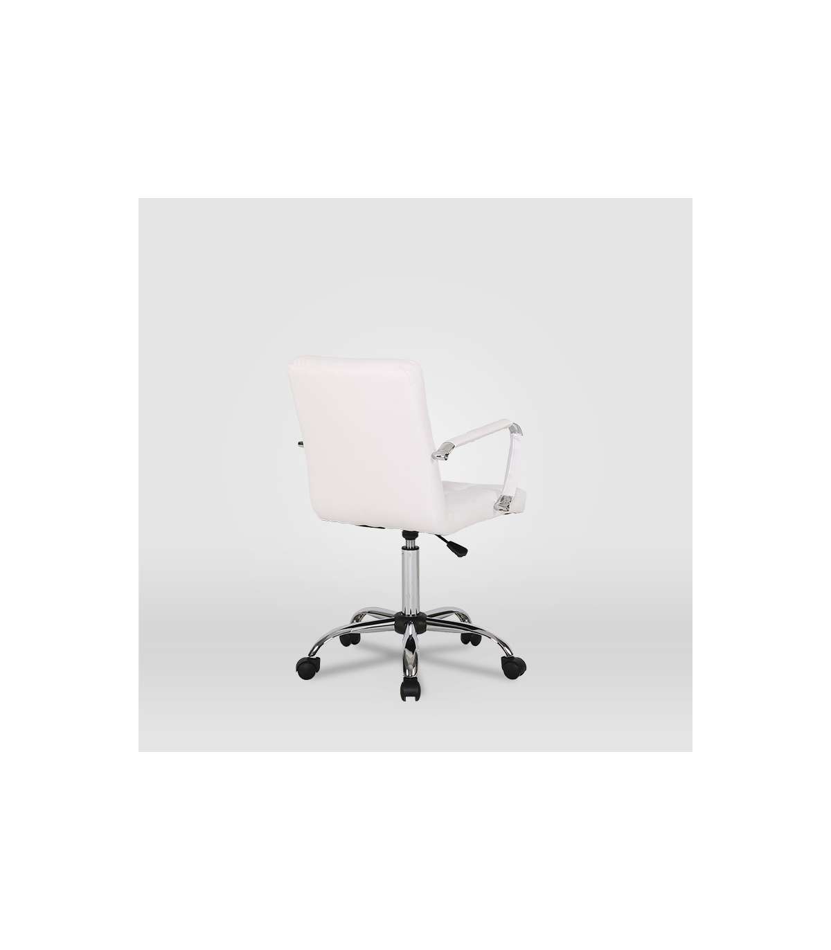 Silla De Oficina Isabella En Blanco. Alto: 89-104, Ancho: 51, Fondo: 49._3
