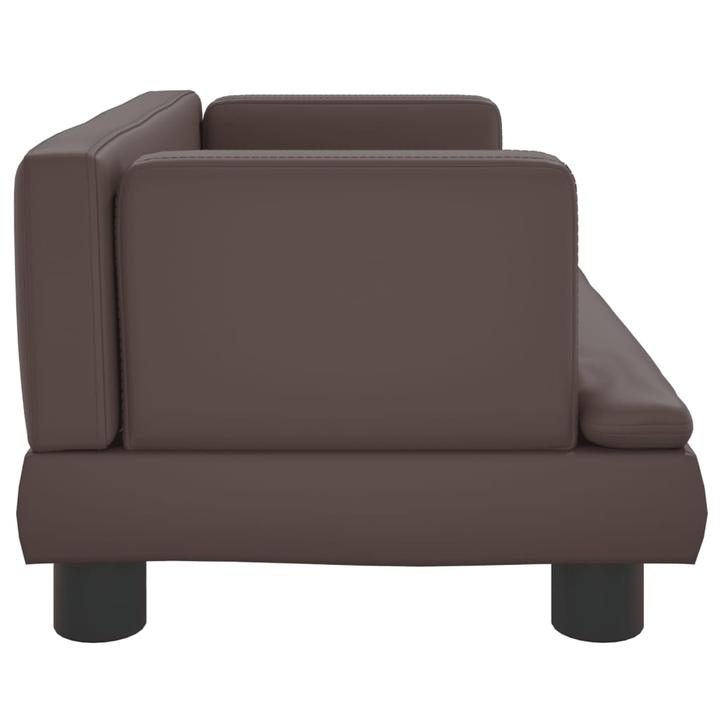 Cama Para Perros De Cuero Sintético Marrón 60x40x30 Cm / Vetonek_1