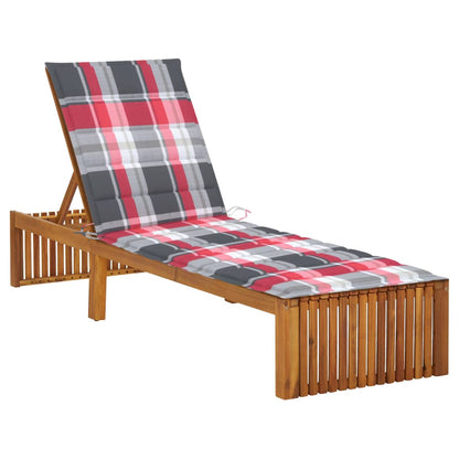 Tumbona Con Cojín Madera Maciza De Acacia_0