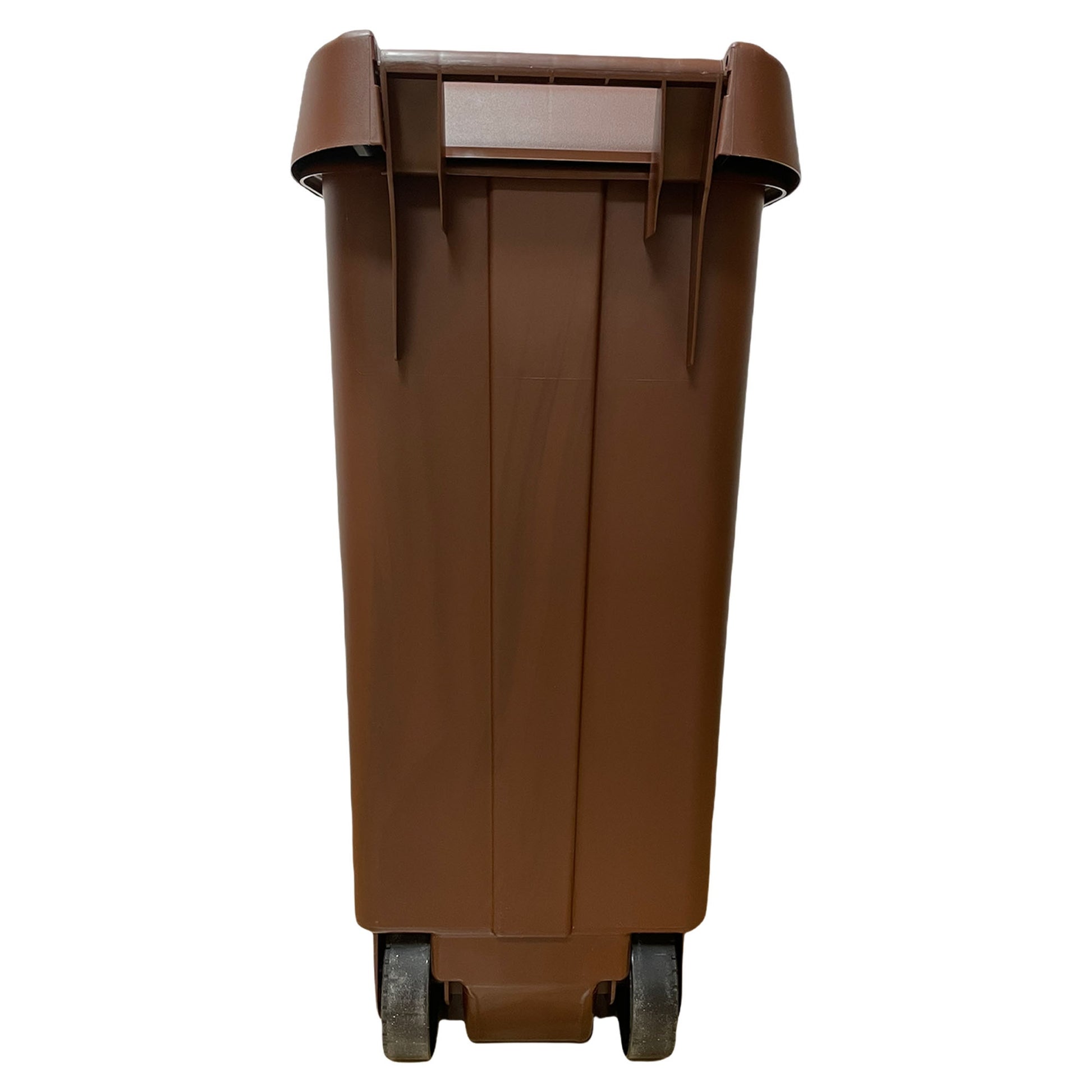 Contenedor - Cubo De Basura Wellhome Reciclo 110 Litros,color Marrón Cerrado Con Tapa, Ideal Para Reciclaje De Residuos Orgánicos, Con Ruedas_2