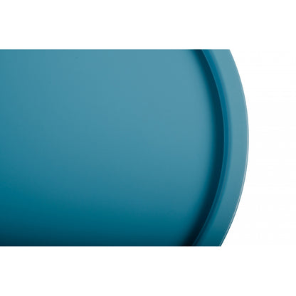 Mesa Auxiliar Plegable, Mesa De Jardín Plegable De Acero Azul 46x52cm- Mobiliario De Jardín_2