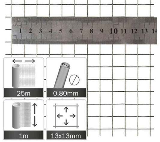 Malla Electrosoldada Para Pajareras Y Voladeros (rollo 25x1 M)_0