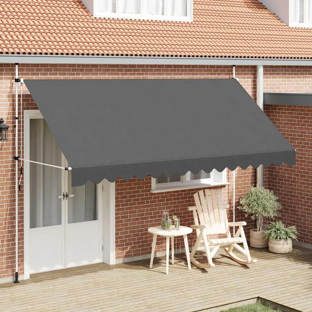 Toldo Retráctil De Operación Manual Antracita 400 Cm_5