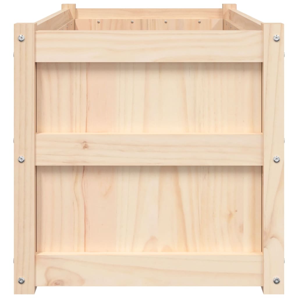 Jardinera De Madera Maciza De Pino 90x50x50 Cm_5
