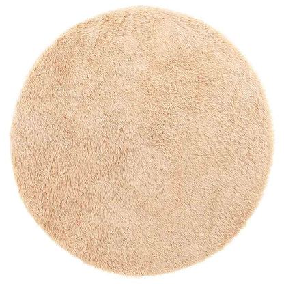 Vidaxl Alfombra Peluda De Pelo Largo Navarra Beige 200x200cm Poliéster_0