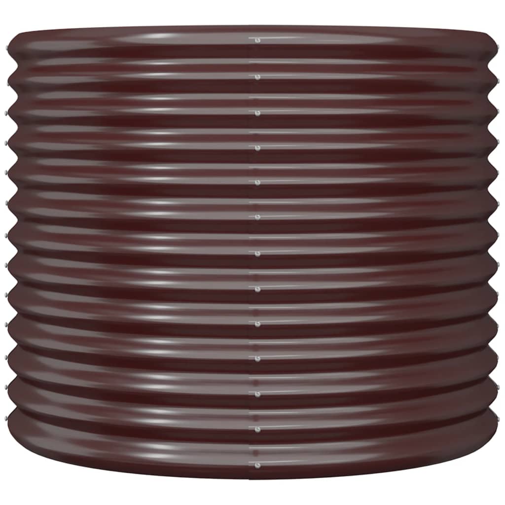Jardinera Acero Galvanizado Marrón 80x80x68cm_2