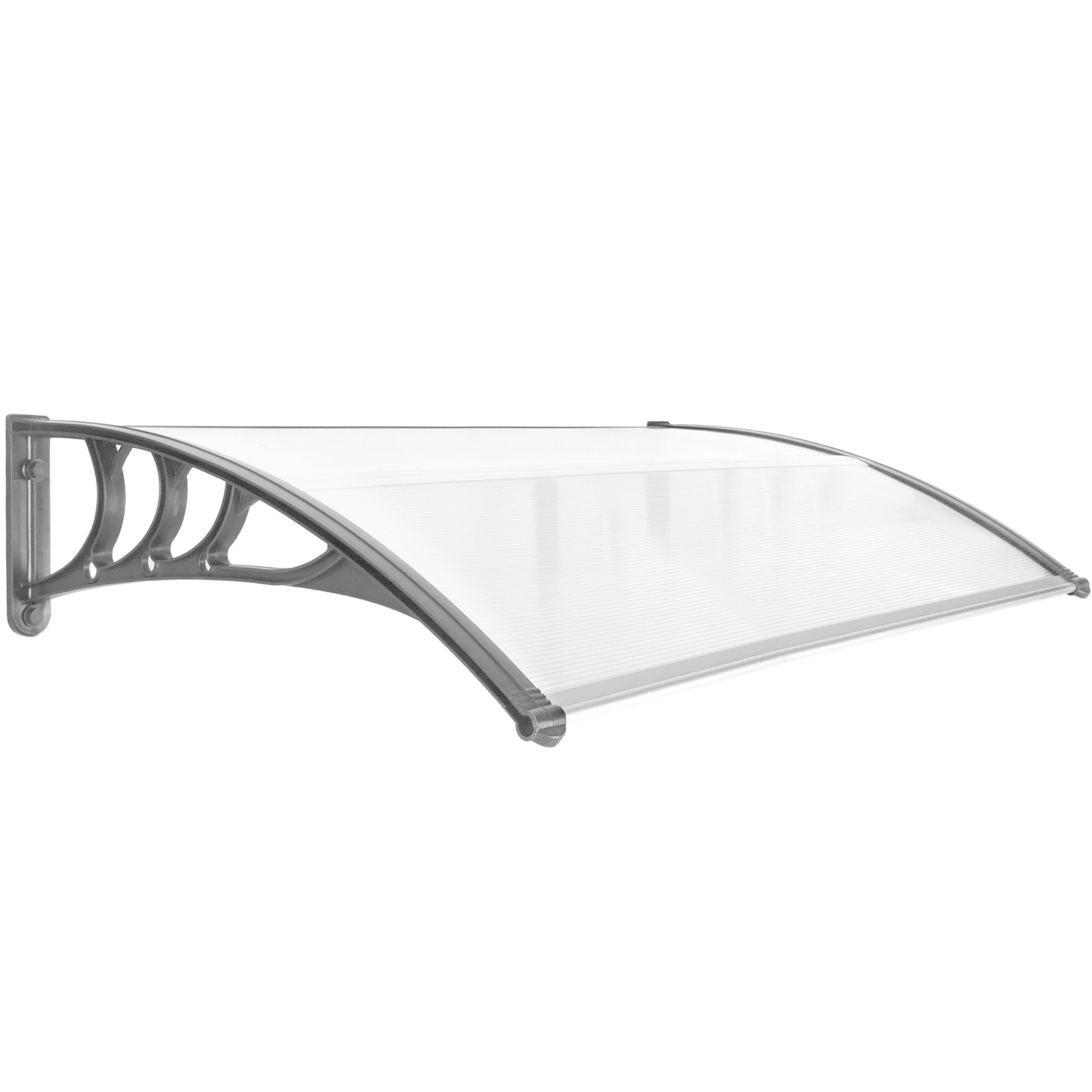 Tejadillo De Protección 120x80cm Marquesina Para Puertas Y Ventanas Gris_0