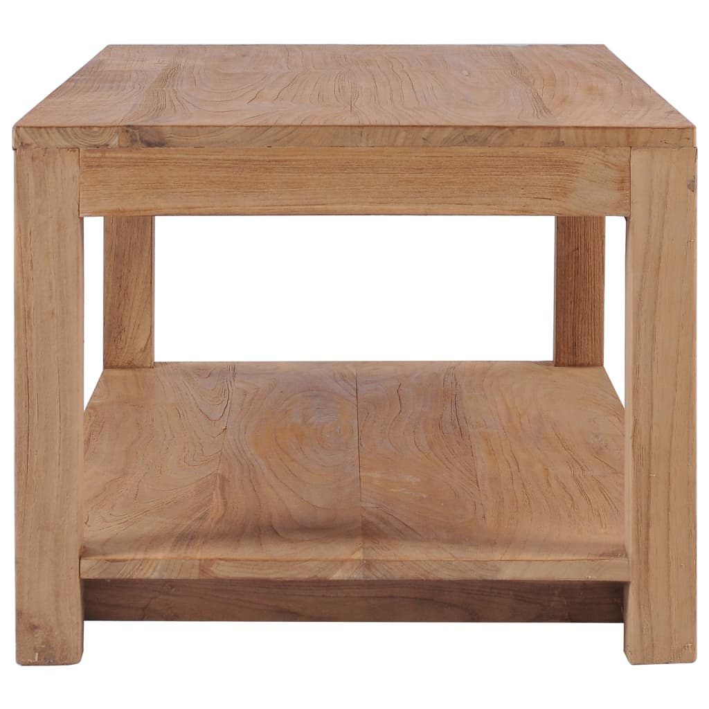 Mesa De Centro De Madera Maciza De Teca 100x50x40 Cm_1