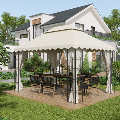 Outsunny Toldo De Repuesto Para Carpa 4x3 M Con Techo De Doble Ventilación_1