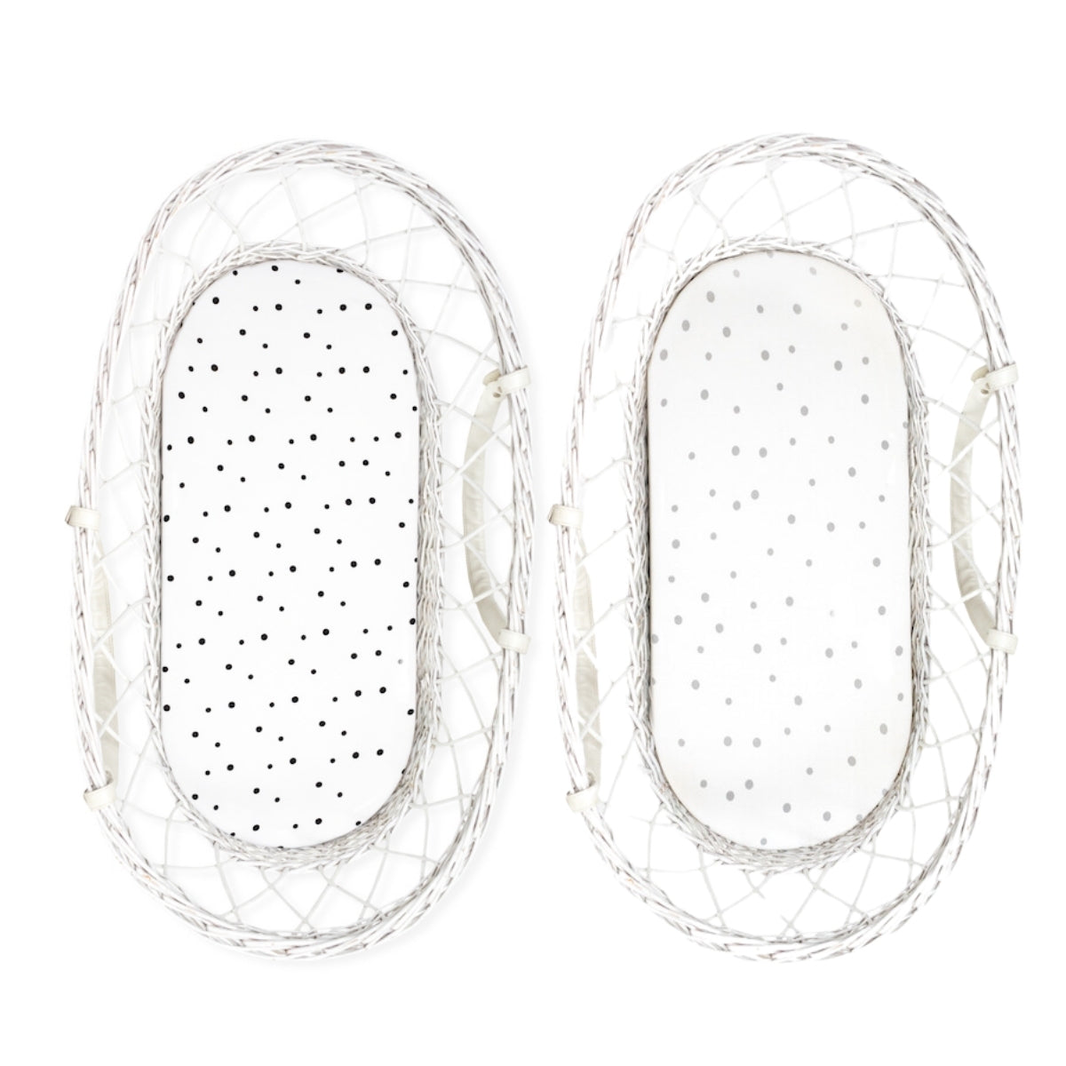 Pack 2 Bajera Capazo Algodón Dots-grey Dots