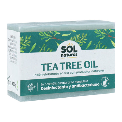 Jabón natural de árbol del té (TTO) Sol Natural 100 g