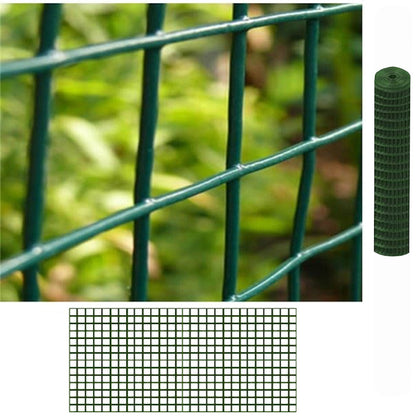 Malla Metalica Plastificada| Reticula 6x6mm| Composición 80% Acero Galvanizado/20% Pvc|malla Para Cercos 0,5x5m_1