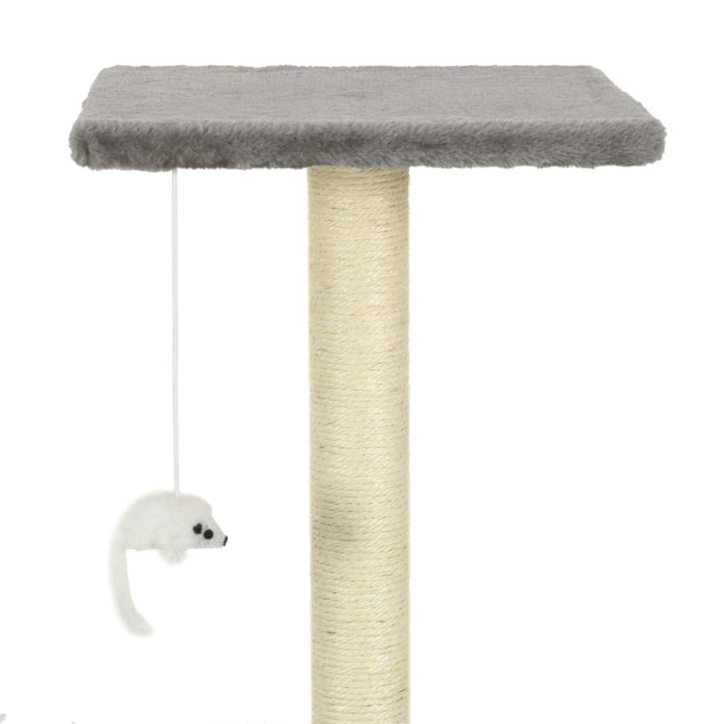 Vidaxl Rascador Para Gatos Con Postes Rascadores De Sisal 95 Cm Gris_5