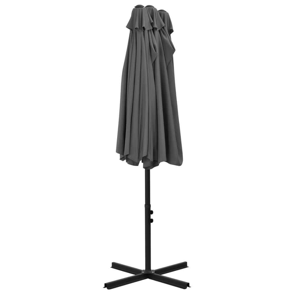 Vidaxl Sombrilla De Jardín Con Palo De Aluminio 460x270 Cm Antracita_4