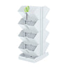 Pack de 2 Maceteros Verticales Prosperplast Mini Cascade de Plástico Blanco (19.5 x 11.4 x 47.5 cm) + 2 Tijeras de Jardín