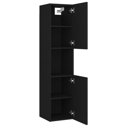 Juego De Muebles De Baño Madera De Ingeniería Negro / Vetonek_3