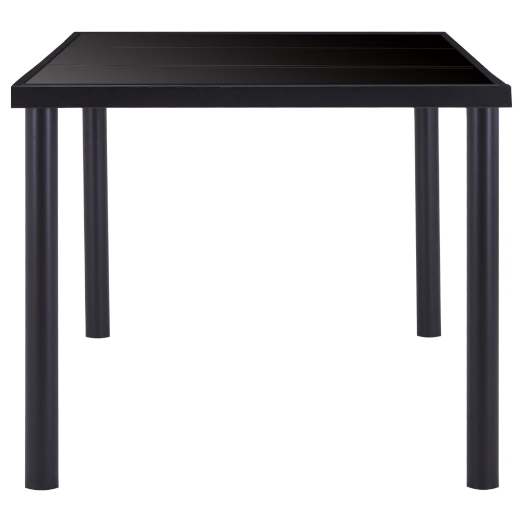 Mesa De Comedor De Vidrio Templado Negro 180x90x75 Cm_1